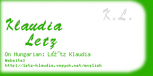 klaudia letz business card